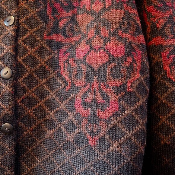 100% Alpaca Cropped Sweater Handloomed Millma Bolivia Women's Size Small - Picture 5 of 6